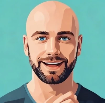 Toni, der Assistent, als gezeichnetes Porträt
